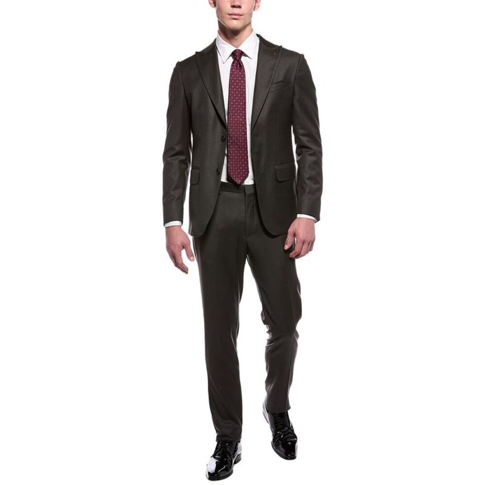 Corneliani Mens  2Pc Wool Suit, Grey